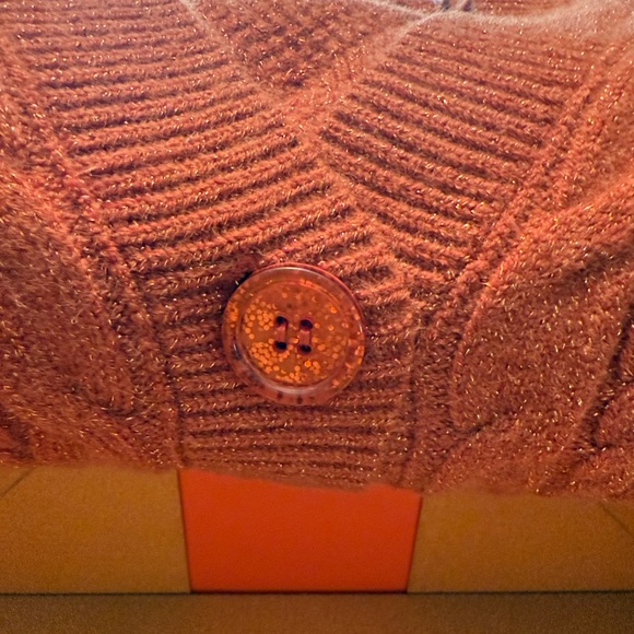 Taylor Swift Orange Cable Knit Cardigan - Picture 4 of 6